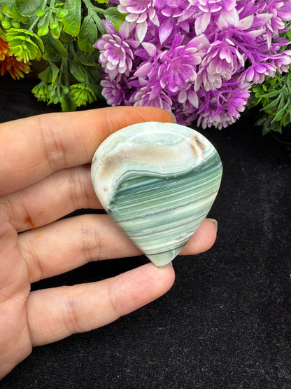 Beautiful saturn chalcedony pear cut gemstone cabochon for jewelry making and wire wrapping