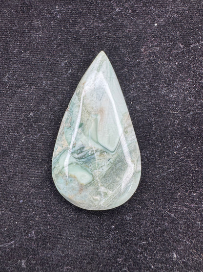 Pear cut natural saturn chalcedony gemstone cabochon for jewelry making and wire wrapping.