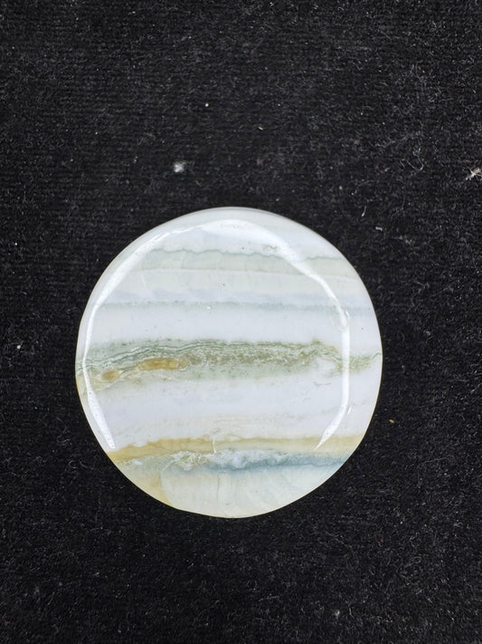 Round cut natural saturn chalcedony gemstone cabochon for jewelry making and wire wrapping