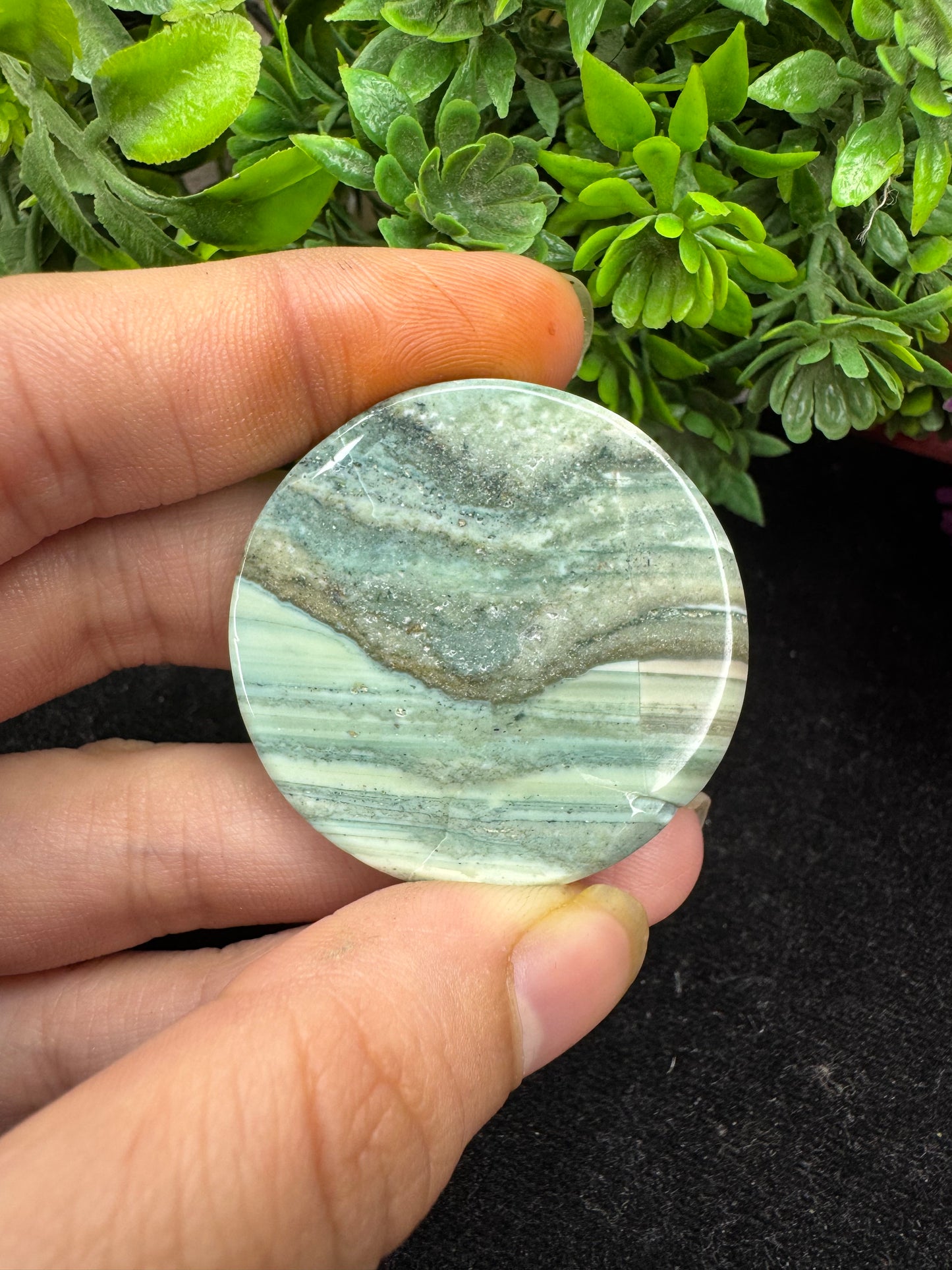 Round cut natural saturn chalcedony gemstone cabochon for jewelry making