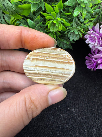 Oval cut natural saturn chalcedony gemstone cabochon for wire wrapping and jewelry making