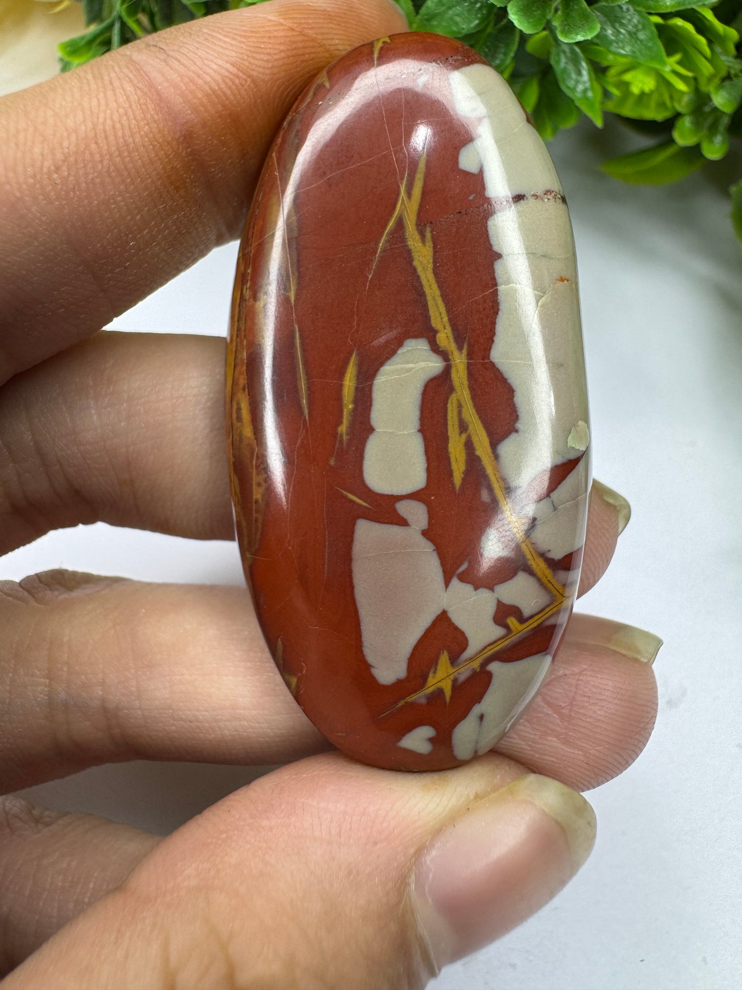 Beautiful Natural Noorena jasper cabochon for jewelry making and wire wrapping.