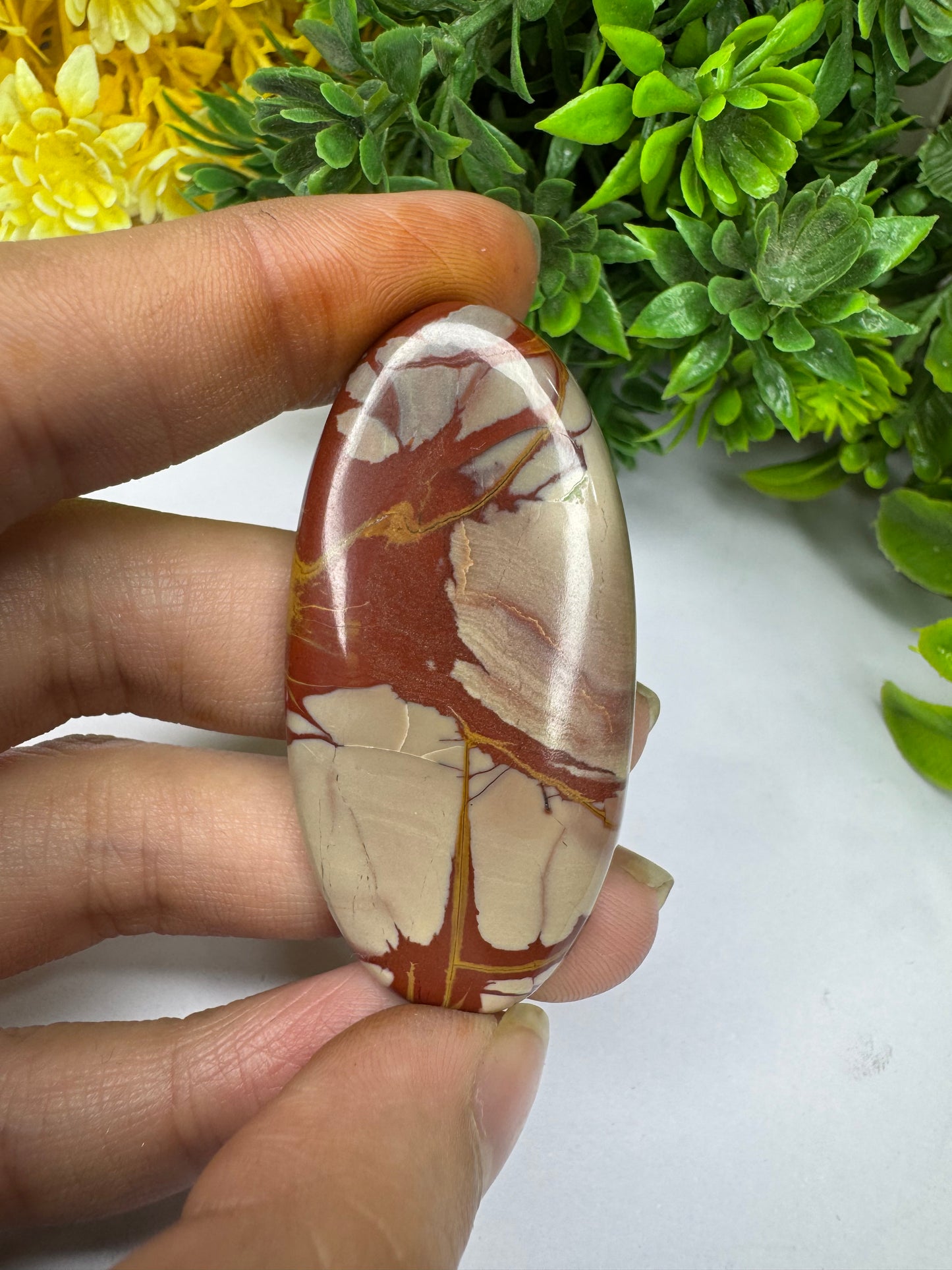 Beautiful Natural Noorena jasper cabochon for jewelry making and wire wrapping.