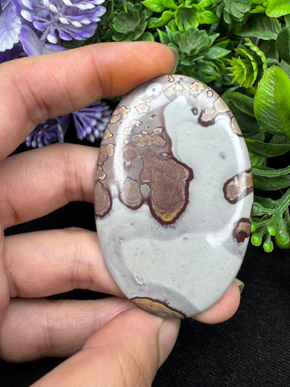 Beautiful Coffee bean jasper gemstone cabochon for jewelry making and wire wrapping.