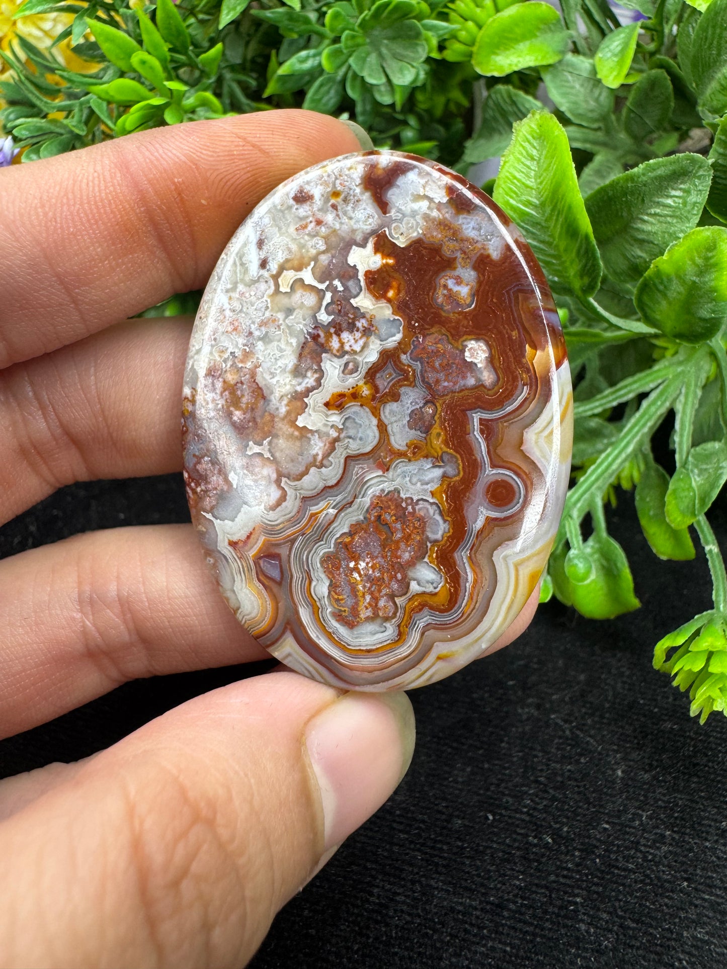 Beautiful Crazy lace agate oval cut gemstone for jewelry making and wire wrapping beautiful pattern crazy lace agate.