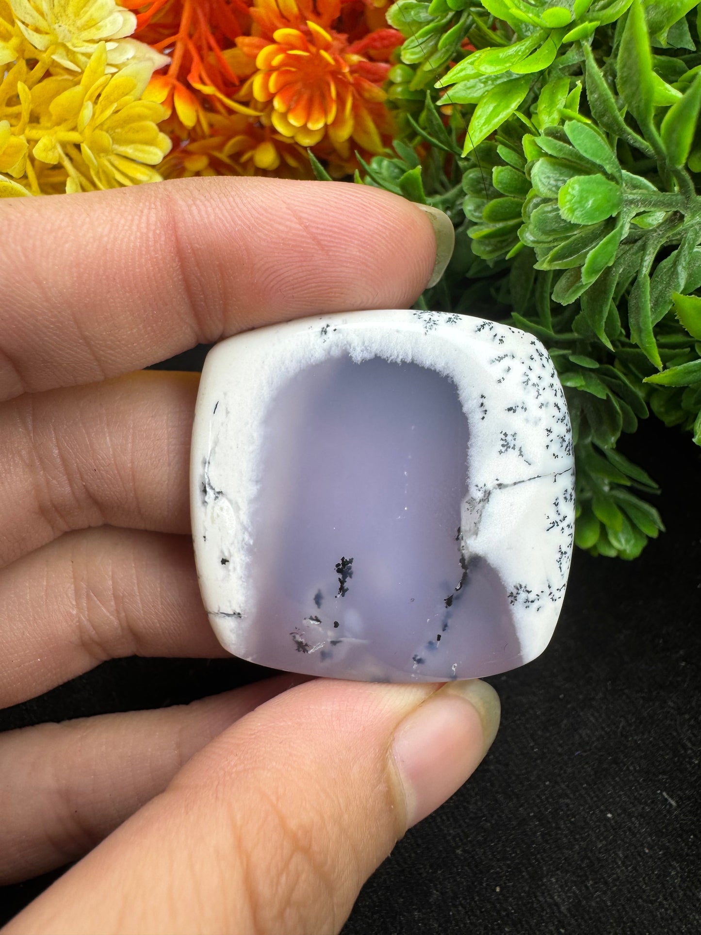 Natural dendritic opal gemstone natural dendritic opal cabochon for jewelry making