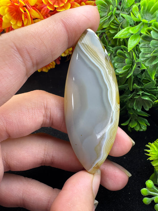 Natural Botswana agate gemstone cabochon for jewelry making and wire wrapping amazing marquis cut botswana agate