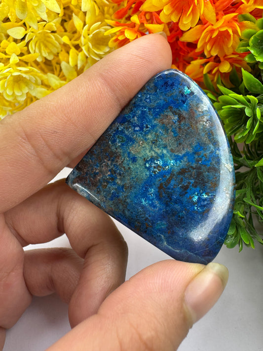 Natural Blue Azurite gemstone cabochon for jewelry making Amazing blue Azurite cabochon