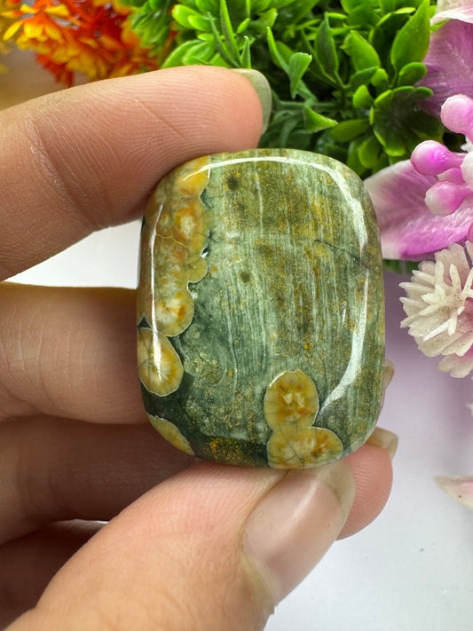 Natural Rhyolite jasper cabochon for jewelry making and wire wrapping  amazing Natural Rhyolite jasper gemstone