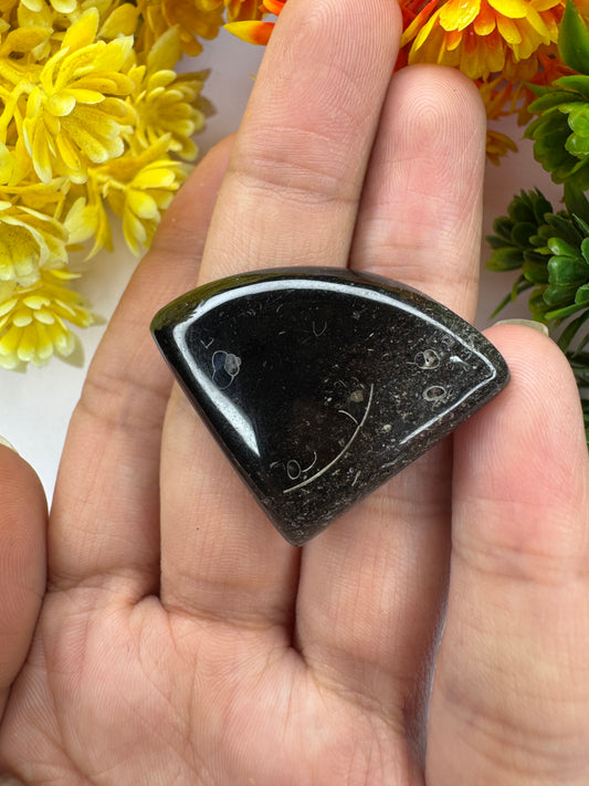 Beautiful Nuummite gemstone cabochon for jewelry making and wire wrapping