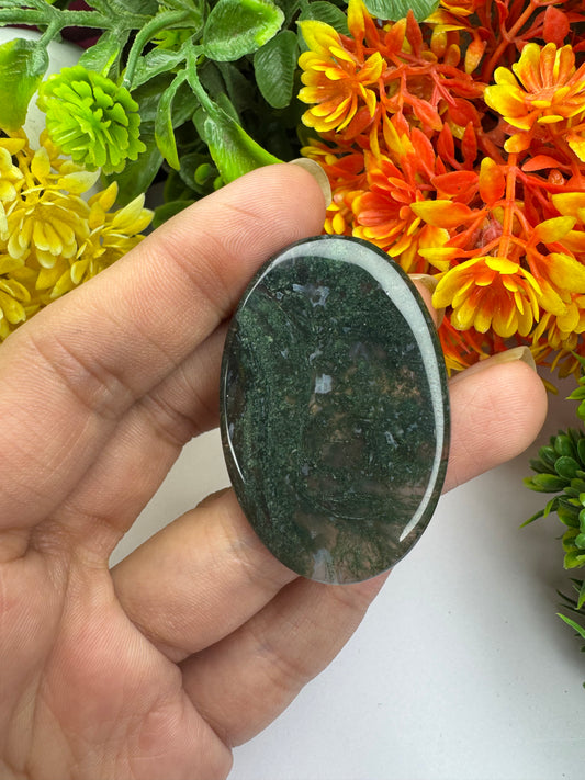 Amazing Moss agate gemstone cabochon for jewelry making and wire wrapping beautiful moss agate gemstone