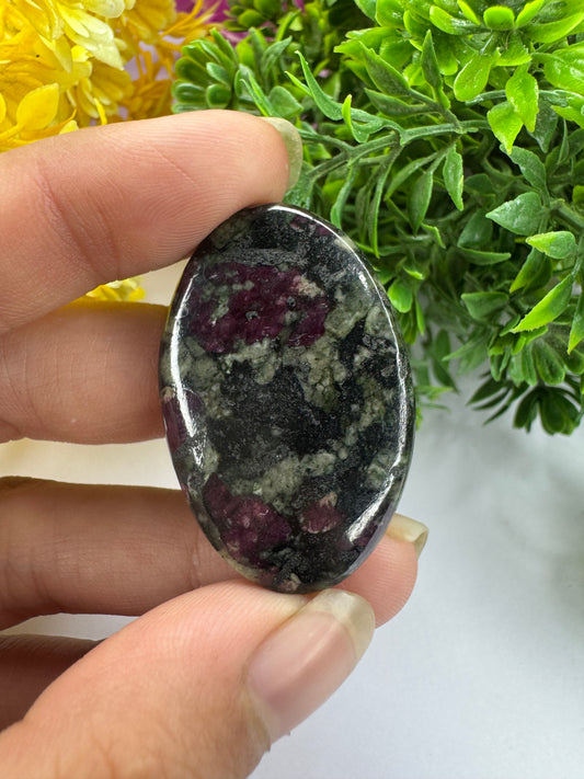 Natural Eudialyte gemstone cabochon for jewelry making and wire wrapping amazing eudialyte cabochon.