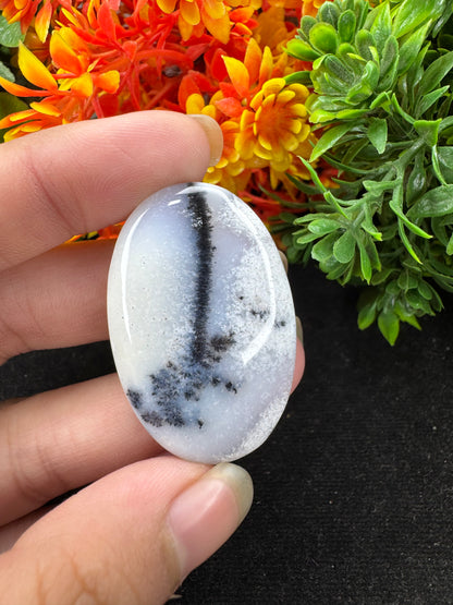 Amazing dendritic opal gemstone cabochon for jewelry making and wire wrapping amazing dendritic opal cabochon