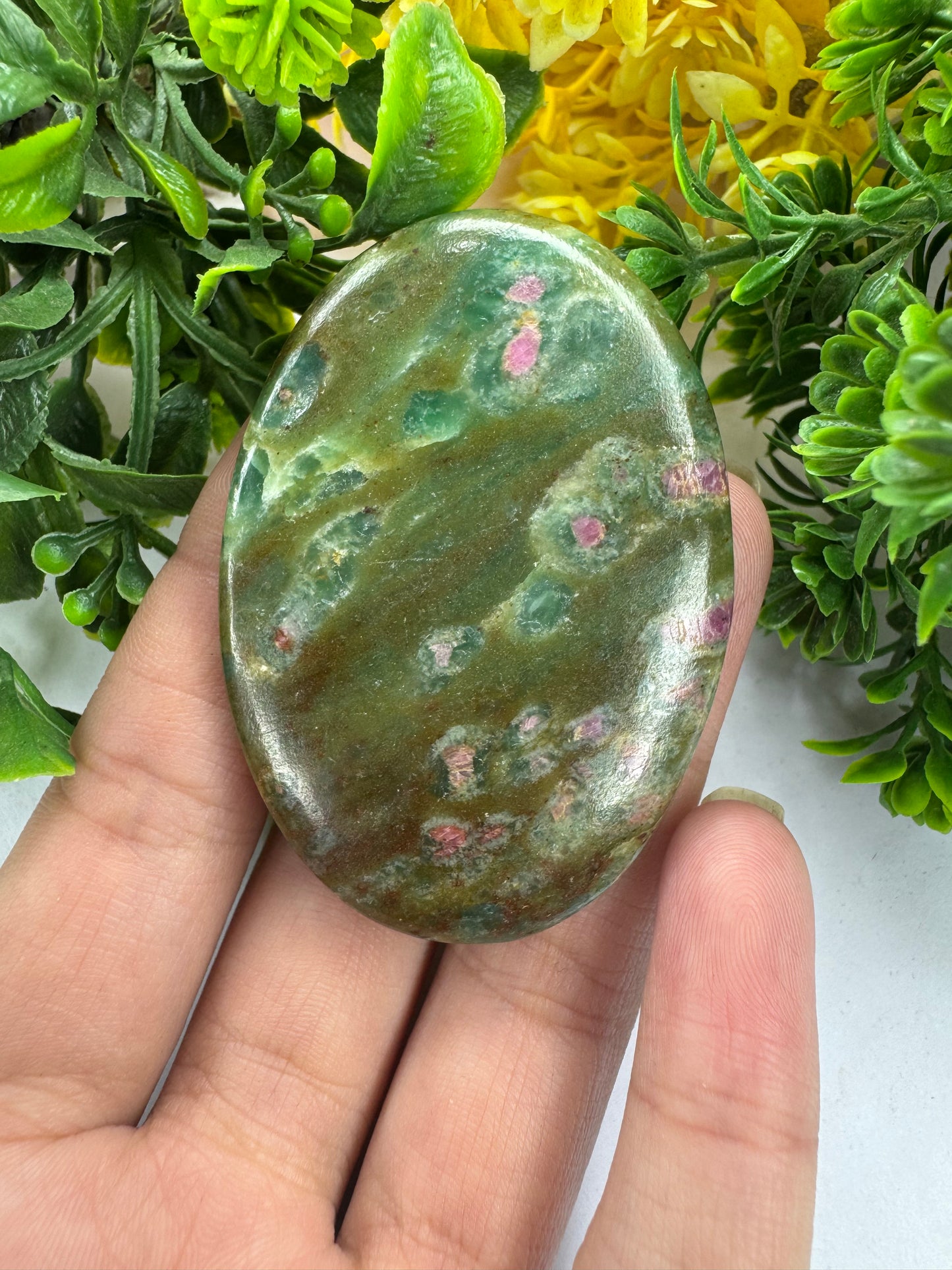 Amazing Natural Ruby Fuchsite Gemstone cabochon for jewelry making and wire wrapping beautiful ruby fuchsite cabochon