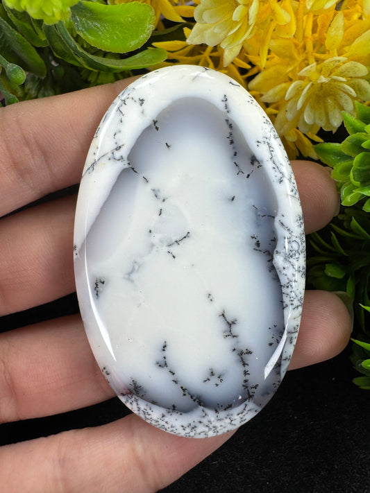 Amazing natural dendritic opal gemstone cabochon for jewelry making and wire wrapping beautiful dendritic opal cabochon