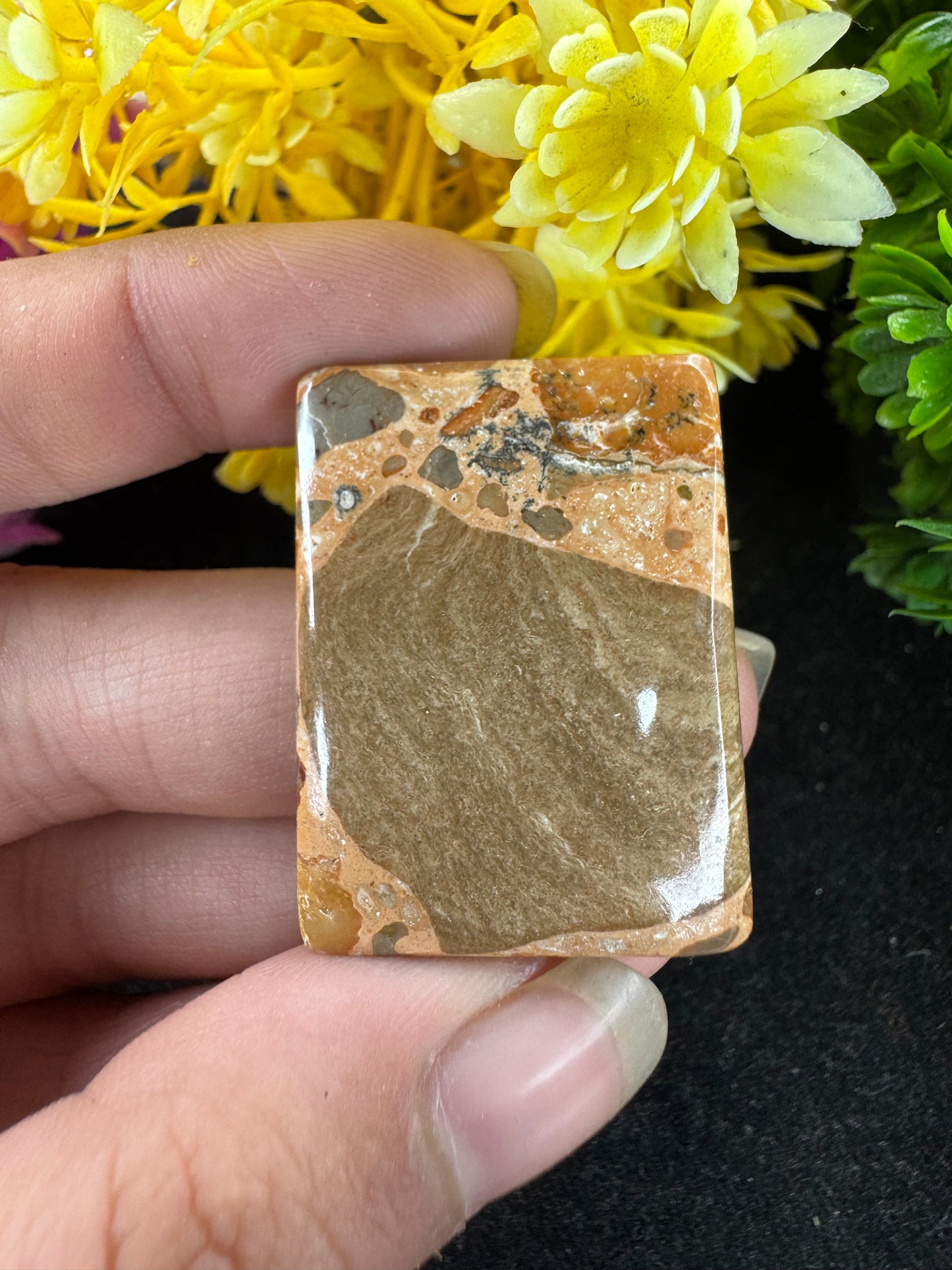 Natural Leopardite jasper octagon cut gemstone cabochon for jewelry making and wire wrapping amazing leopardite jasper cabochon