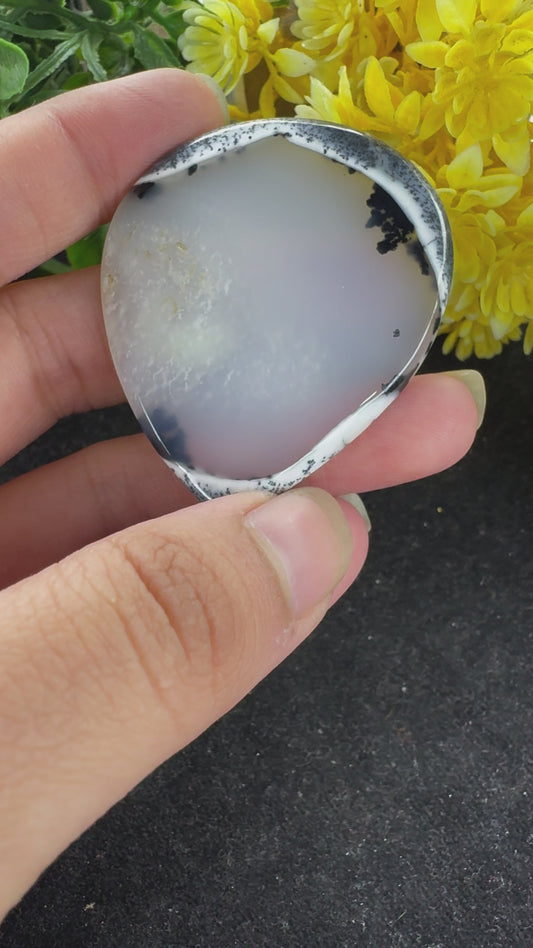 Amazing pear cut natural dendritic opal gemstone cabochon for jewelry making and wire wrapping beautiful dendritic opal cabochon