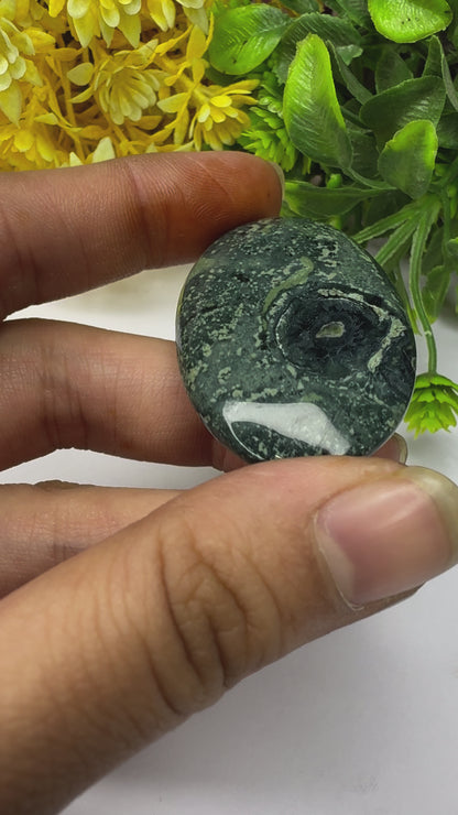 Beautiful Natural kambaba jasper cabochon for jewelry  making and wire wrapping beautiful black and green pattern jasper cabochon