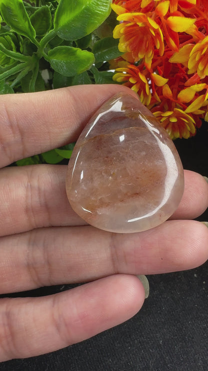 Beautiful fire Quartz Gemstone cabochon for jewelry making and wire wrapping pear cut fire quartz cabochon