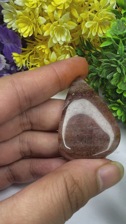 Beautiful Natural Strawberry Quartz Stone Strawberry Quartz Cabochon Gemstone For Jewelry Making