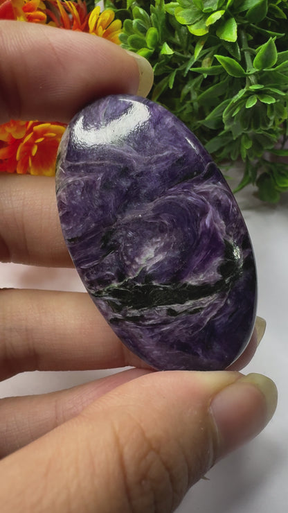 natural oval cut Charoite Gemstone Cabochon for jewelry making and wire wrapping amazing charoite cabochon