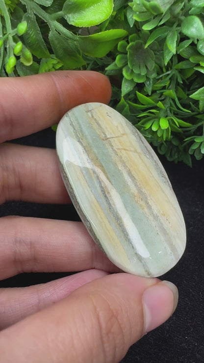 Beautiful oval cut saturn chalcedony gemstone cabochon for jewelry making and wire wrapping