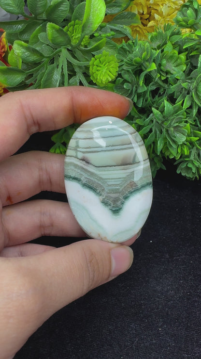 Oval cut natural saturn chalcedony gemstone cabochon for jewelry making and wire wrapping