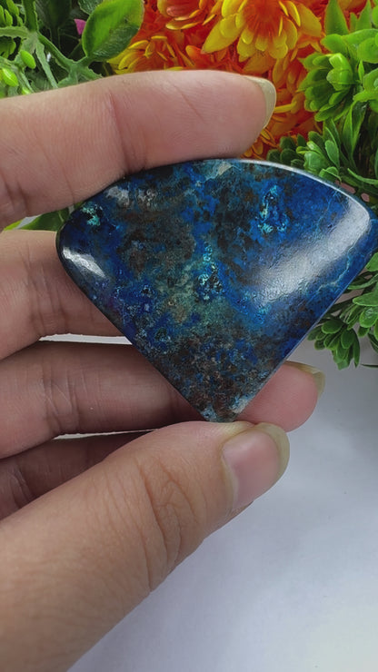 Natural Blue Azurite gemstone cabochon for jewelry making Amazing blue Azurite cabochon