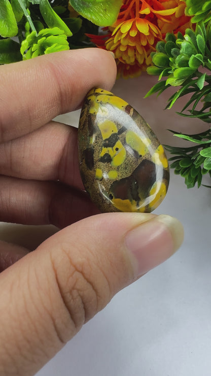 Natural Fruit jasper pear cut gemstone cabochon for jewelry making beautiful pear cut fruit jasper