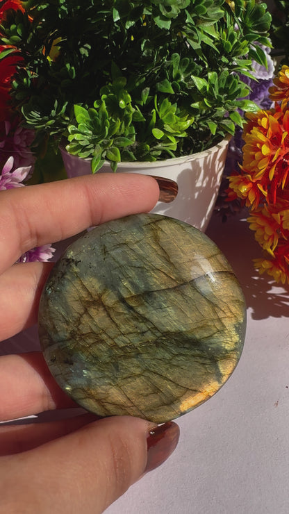 Natural Labradorite Gemstone Beautiful Natural Labradorite Cabochon Round Cut Natural Labradorite Loose Stone