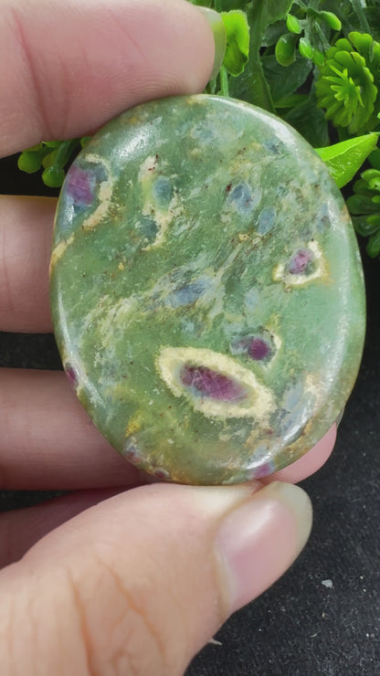 Natural Ruby Fuchsite Gemstone cabochon for jewelry making and wire wrapping beautiful oval cut ruby fuchsite cabochon