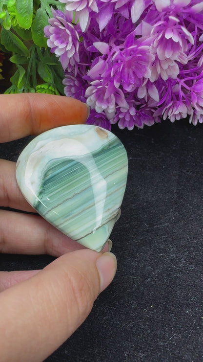 Beautiful saturn chalcedony pear cut gemstone cabochon for jewelry making and wire wrapping