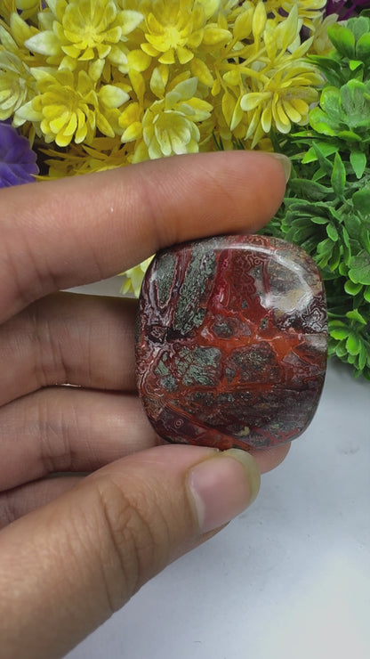 Rhodochrosite Square Shape Stone Beautiful Rhodochrosite Cabochon Gemstone For Wire Wrapping And Jewelry Making