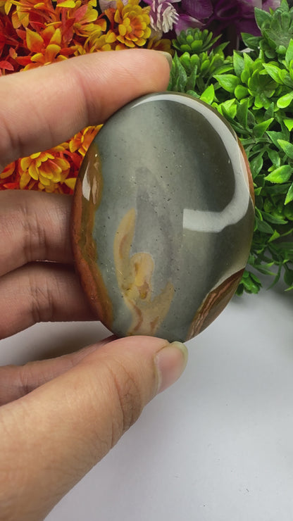 Natural Polychrome jasper gemstone cabochon beautiful oval cut polychrome jasper gemstone for wire wrapping.