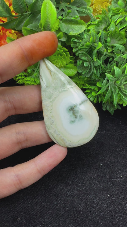 Beautiful Saturn chalcedony gemstone cabochon for wire wrapping and jewelry making