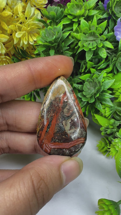 Beautiful Rhodochrosite Gemstone Pear Cut Rhodochrosite Cabochon Stone For Jewelry Making