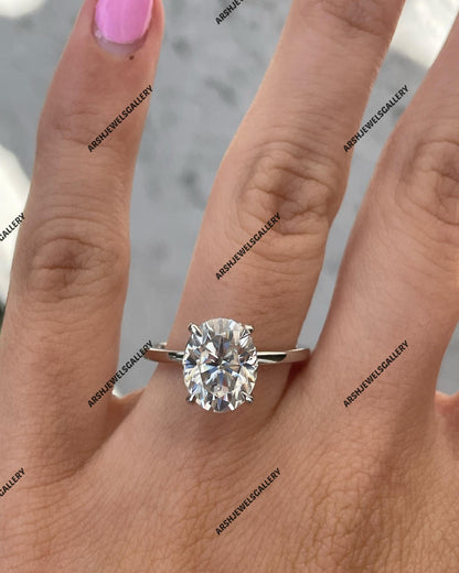 Beautiful moissanite ring 925 sterling silver ring vintage oval cut moissanite ring engagement ring wedding ring