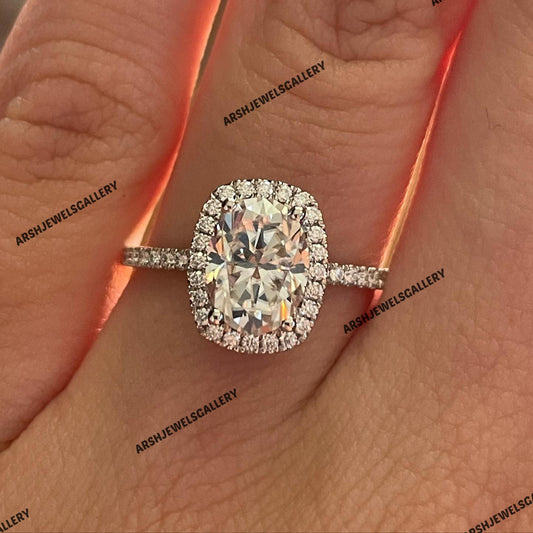 Beautiful cushion cut moissanite ring 925 sterling silver ring vintage moissanite stones ring engagement ring wedding ring