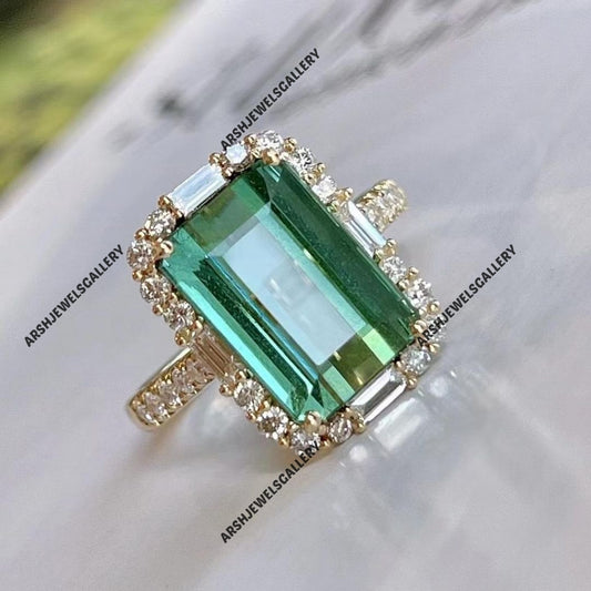 Vintage mint green tourmaline ring 925 sterling silver ring gorgeous mint green tourmaline ring engagement ring wedding ring