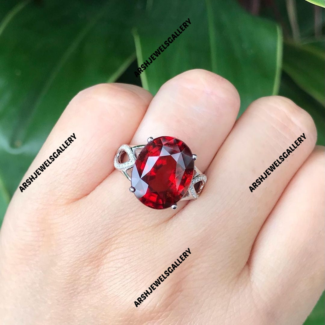 Beautiful design Red Garnet ring 925 sterling silver gorgeous red garnet ring engagement ring wedding ring