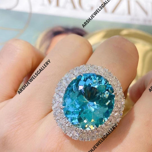 Unique design paraiba tourmaline ring 925 sterling silver convertible paraiba ring vintage paraiba tourmaline ring engagement ring wedding ring