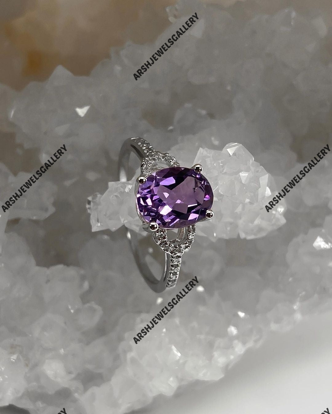 Amethyst Ring 925 sterling silver ring beautiful design amethyst ring engagement ring wedding ring