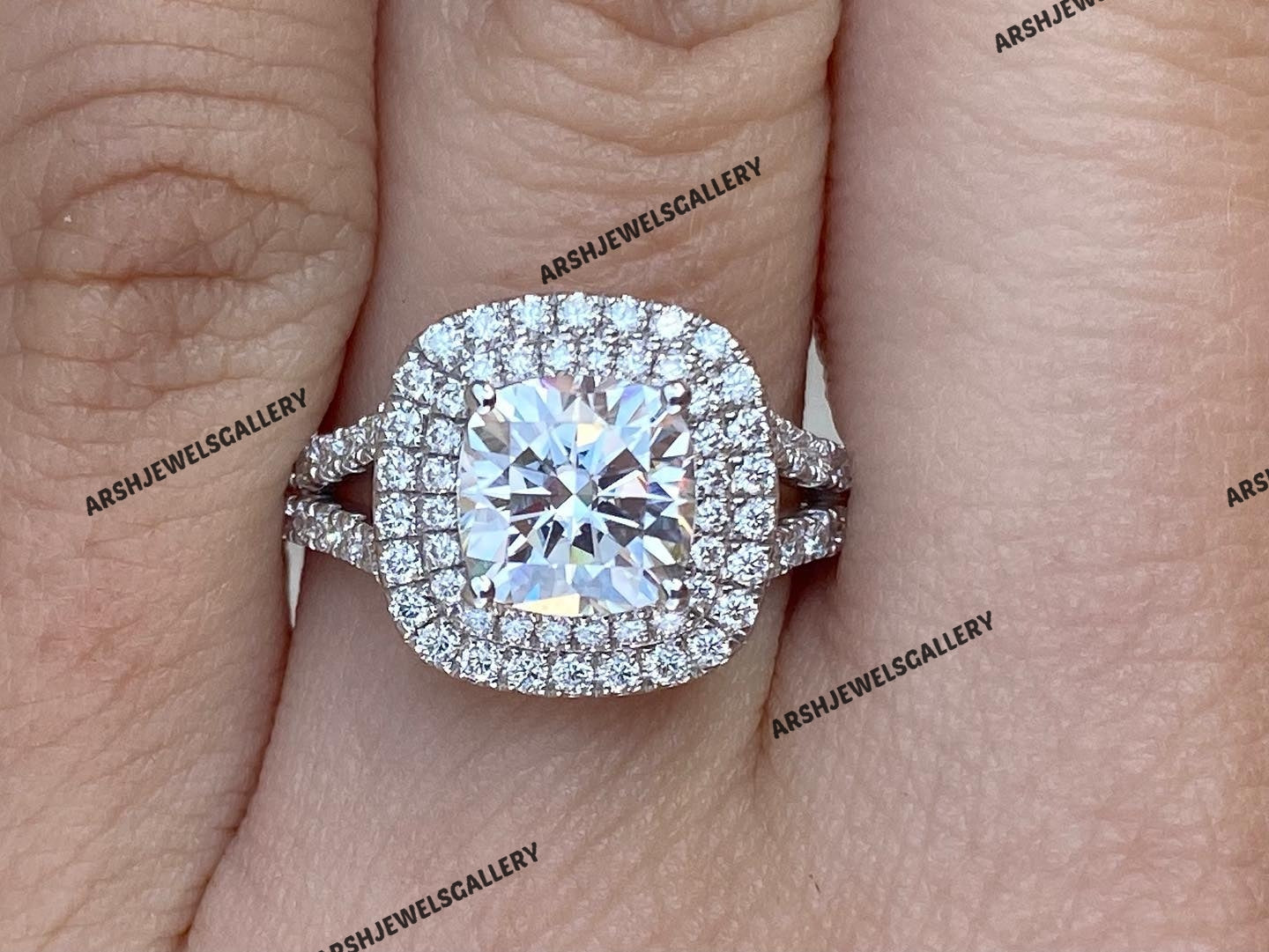 Gorgeous cushion cut moissanite ring 925 sterling silver ring vintage design moissanite stone ring engagement ring wedding ring